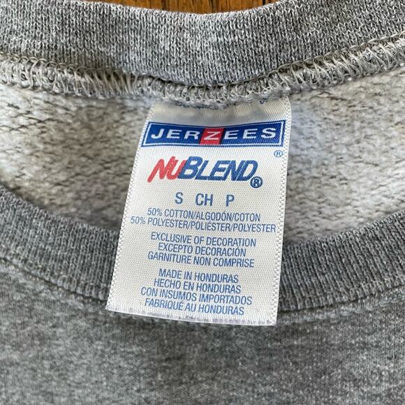 VTG 90s Ohio University Bobcats NCAA Heather Gray Green Crewneck Sweatshirt S - Picture 4 of 5